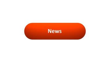 Animation of 'News' Button Clicked by Computer Mouse with Color-Changing Effect and Confirmation Tick video