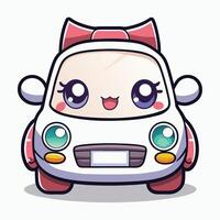 a cartoon car with a bow on its head vector