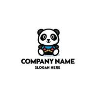 panda bear logo design template vector