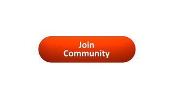 Animation of 'Join Community' Button Clicked by Computer Mouse with Color-Changing Effect and Confirmation Tick video