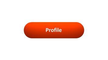 Animation of 'Profile' Button Clicked by Computer Mouse with Color-Changing Effect and Confirmation Tick video