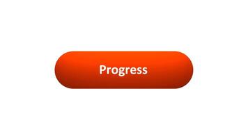 Animation of 'Progress' Button Clicked by Computer Mouse with Color-Changing Effect and Confirmation Tick video