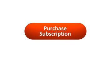 Animation of 'Purchase Subscription' Button Clicked by Computer Mouse with Color-Changing Effect and Confirmation Tick video