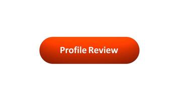 Animation of 'Profile Review' Button Clicked by Computer Mouse with Color-Changing Effect and Confirmation Tick video