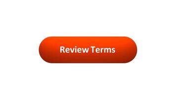 Animation of 'Review Terms' Button Clicked by Computer Mouse with Color-Changing Effect and Confirmation Tick video