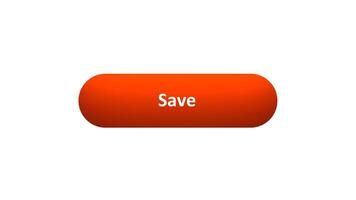 Animation of 'Save' Button Clicked by Computer Mouse with Color-Changing Effect and Confirmation Tick video