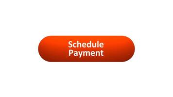 Animation of 'Schedule Payment' Button Clicked by Computer Mouse with Color-Changing Effect and Confirmation Tick video