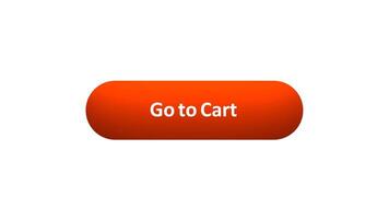 Animation of 'Go to Cart' Button Clicked by Computer Mouse with Color-Changing Effect and Confirmation Tick video