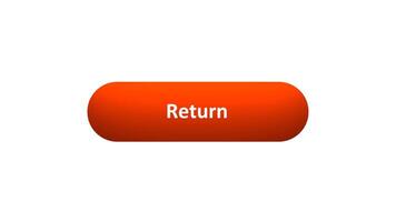 Animation of 'Return' Button Clicked by Computer Mouse with Color-Changing Effect and Confirmation Tick video