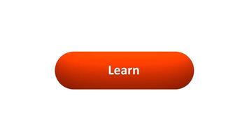 Animation of 'Learn' Button Clicked by Computer Mouse with Color-Changing Effect and Confirmation Tick video