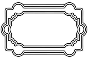 a black and white drawing of a frame design art vector