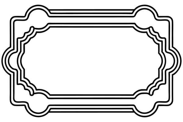 a black and white drawing of a frame design art
