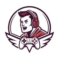 man with headphones and a controller in his hand vector