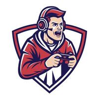 mascot icon game player playing vector