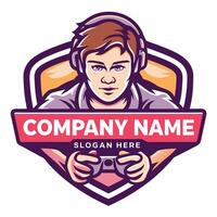 a man playing games on a controller vector