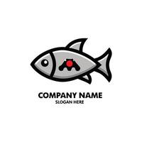 a fish with a controller on its head vector