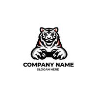 a tiger logo with the words company name vector