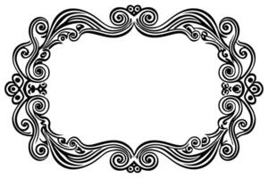 black and white frame vector