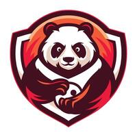 panda mascot logo illustration vector