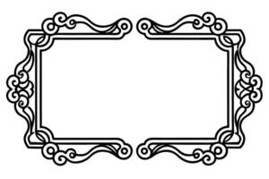 black and white drawing of a frame vector