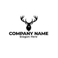 deer head logo template vector