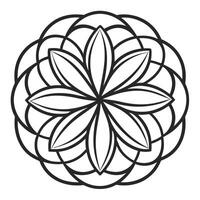 a black and white drawing of a flower vector