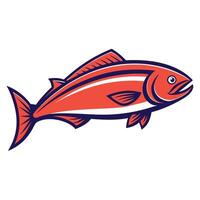a fish with a red and white stripe on its back vector