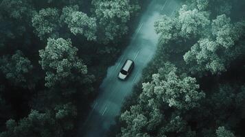 Aerial View of a Serene Path photo
