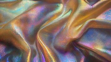 Iridescent Fabric Texture photo