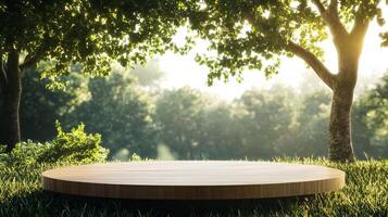 Tree Podium in Farm Scene photo