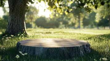 Wooden Platform in Countryside photo