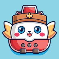 a cartoon character wearing a hat and a red hat vector