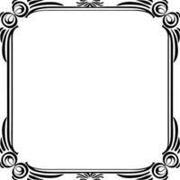 a black and white square frame with vector
