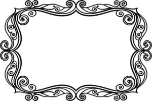 black and white ornate frame with vector