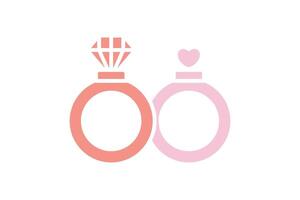 Ring icon. solid icon style. icon related to party, valentine. valentine day elements illustration vector