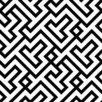 Elegant Geometric Pattern in Black and White Featuring Interlocking Lines vector