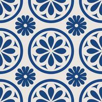 Contemporary Mediterranean-Inspired Tile Design with Geometric Patterns vector
