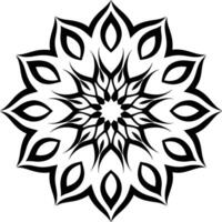 Black and White Minimalist Floral Silhouettes vector