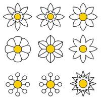 Simple Black and White Botanical Silhouette Pattern vector