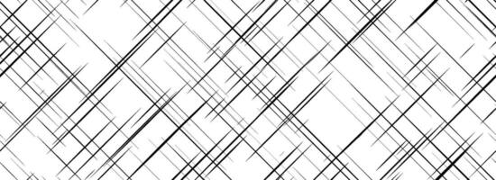 Black cross hatch seamless texture. Diagonal line repeated pattern surface. Rough sackcloth fabric background. Crosshatch linen canvas burlap overlay wallpaper. Fabric textile backdrop vector