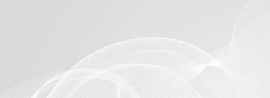 Abstract grey wavy line background. Silver flowing wave pattern. Technology curved undulated stripe wallpaper. Gray tech backdrop concept for flyer, booklet, poster, banner, cover vector
