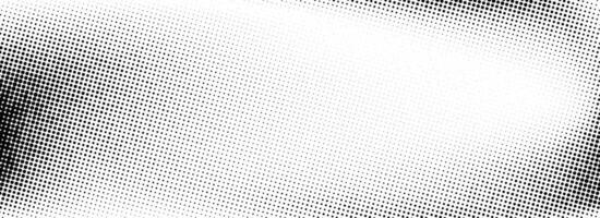 Aged halftone gradient background. Faded dotted grit noise texture. Black and white rasterized sand wallpaper. Retro pixelated backdrop. Anime or manga style comic grain overlay. grunge bitmap vector