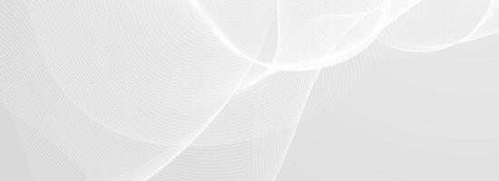 Abstract grey wavy line background. Silver flowing wave pattern. Technology curved undulated stripe wallpaper. Gray tech backdrop concept for flyer, booklet, poster, banner, cover. vector