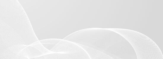 Abstract grey wavy line pattern. Silver flowing wave background. Technology curved undulated stripe wallpaper. Gray tech backdrop concept for flyer, booklet, poster, banner, cover. vector