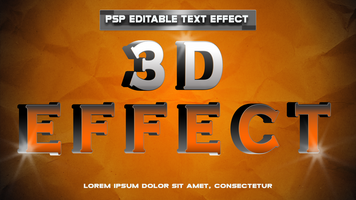 3d effect text effect psd