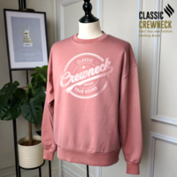 Dusty Rose Soft Textured Crewneck Mockup in Trending Colors psd