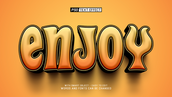 enjoy 3d text effect psd