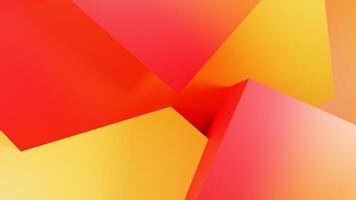 Close up of red and yellow geometric pattern on white background photo