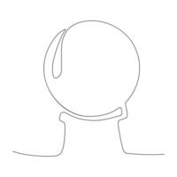 Unique line drawing illustrating a minimalist design of a globe on a stand vector