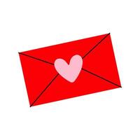 Red envelope with heart symbol is perfect for expressing love and affection on special occasions vector